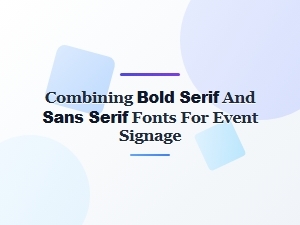 Balancing Bold Serif and Sans Serif Fonts